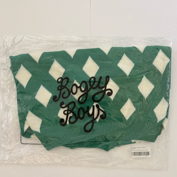 Bogey Boys by Macklemore Diamond Rhombus Golf Jumper Sweater, Size S, NWT - Picture 10 of 12
